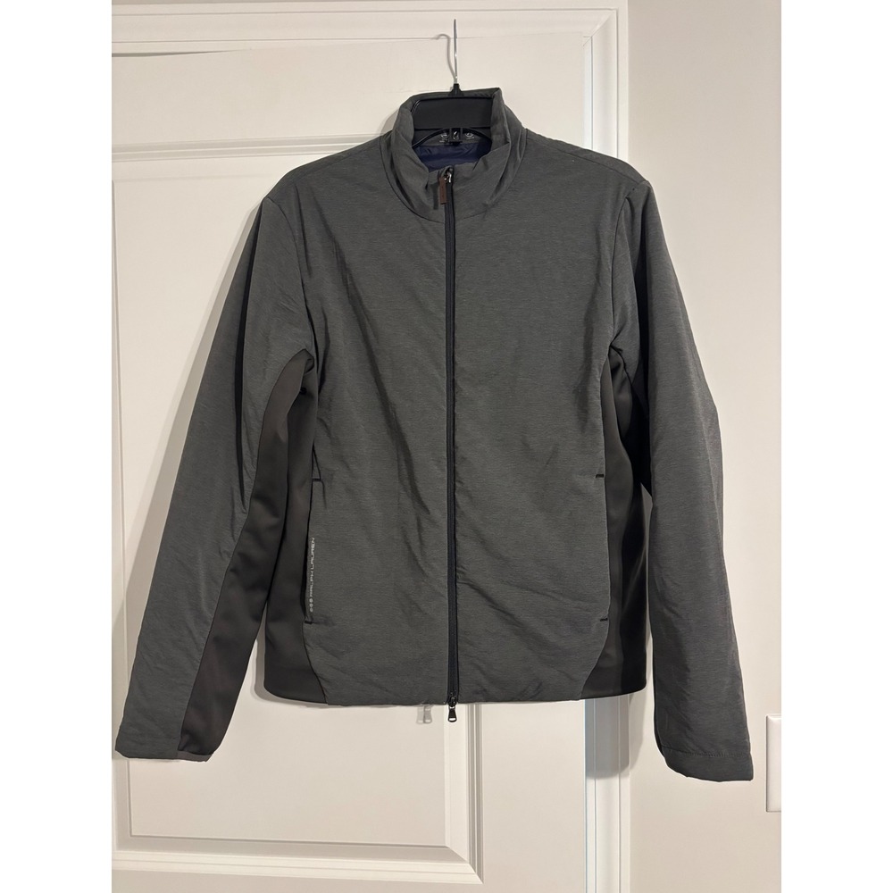 RLX Ralph Lauren Jacket Mens Small Gray Excellent Thermal Stretch Full Zip Golf
